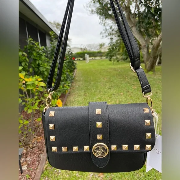 JESSICA SIMPSON Crossbody Bag with Gold Details and Chain Strap In Jenni… - Picture 4 of 16